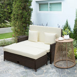 Rattan Furniture Set With Sun Lounger | Brown