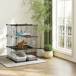 Indoor Cat Cage With Diy Customisable Design | 105cm | Black