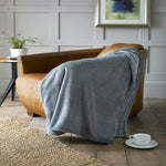 Snuggle Touch Microfibre Supersoft Fleece Throw | 140cm x 180cm | Charcoal