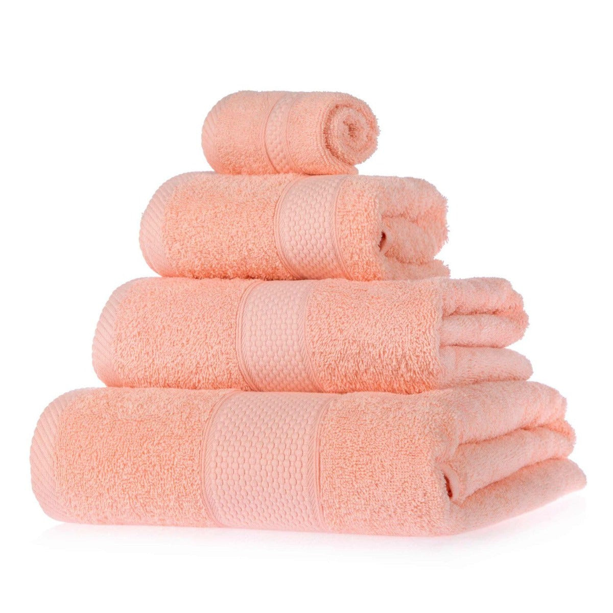 Turkish Cotton 500gsm Towel | Set-of-4 | Peach