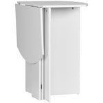 Foldable Dining Table Compact Drop Leaf Table For Kitchen | One Size | White