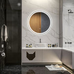 60x60/70x70cm Dimmable Bathroom Mirror With 3 Colours Led | Large | Silver