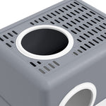 Cat Litter Tray W/ Lid, Hood, Tray, Scoop | Gray
