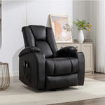 Hartville Electric Lift Assist Riser Recliner With Massage And Heat | Black