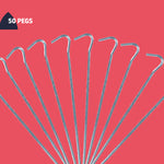 50 Tent Ground Pegs - Green