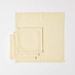 Plain Cotton Fabric 4 Napkins Set | 45cm x 45cm | Cream