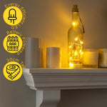Sparkling Led Christmas Wine Bottle Decoration | Unique 30cm Full Sized Festive Ornament