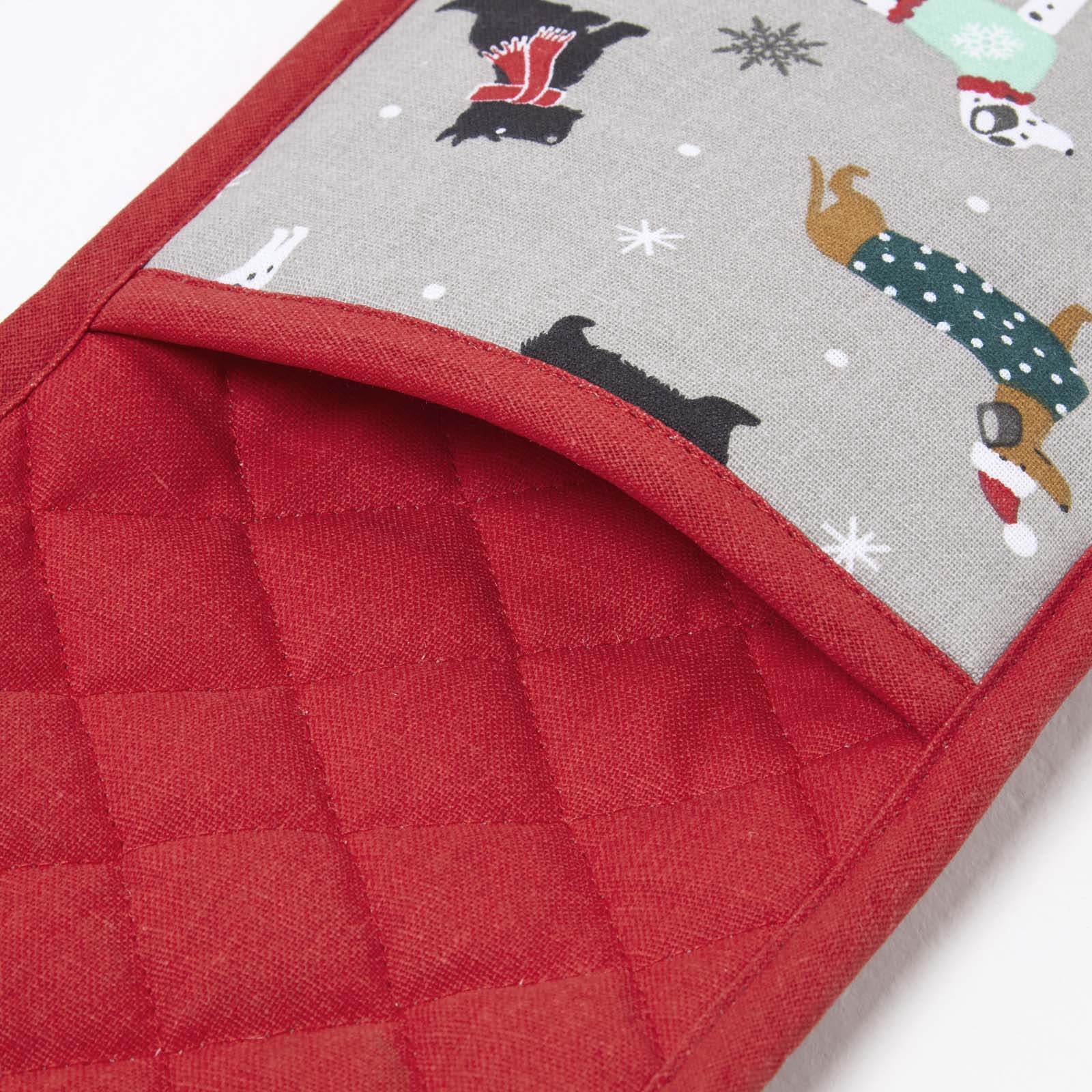 Dog Christmas Double Oven Glove