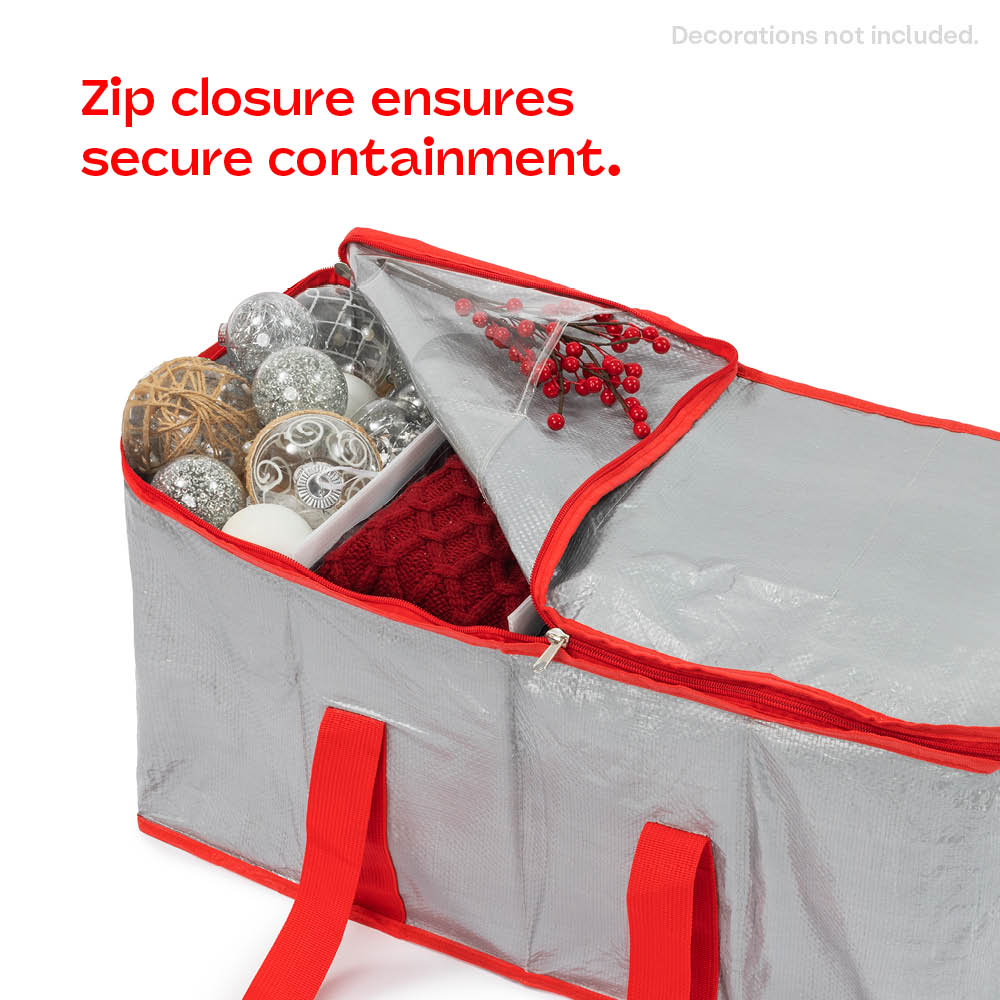 Red Decoration Storage Bag Spacious Organiser With Dividers