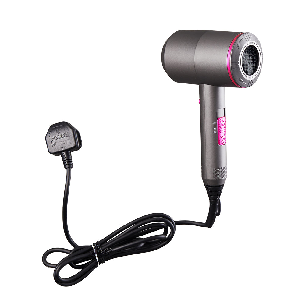 Hair Dryer With 2 Nozzles And 1 Diffuser