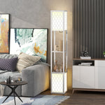 2-light Modern Floor Lamp With Shelves Living Room Bedroom | One Size | White