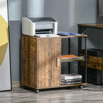 Printer Stand Office Mobile Cabinet Organizer With Castors | One Size | Natura