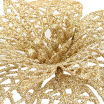 30 Pieces Artificial Christmas Tree Flowers Sequins Poinsettia Decoration Set