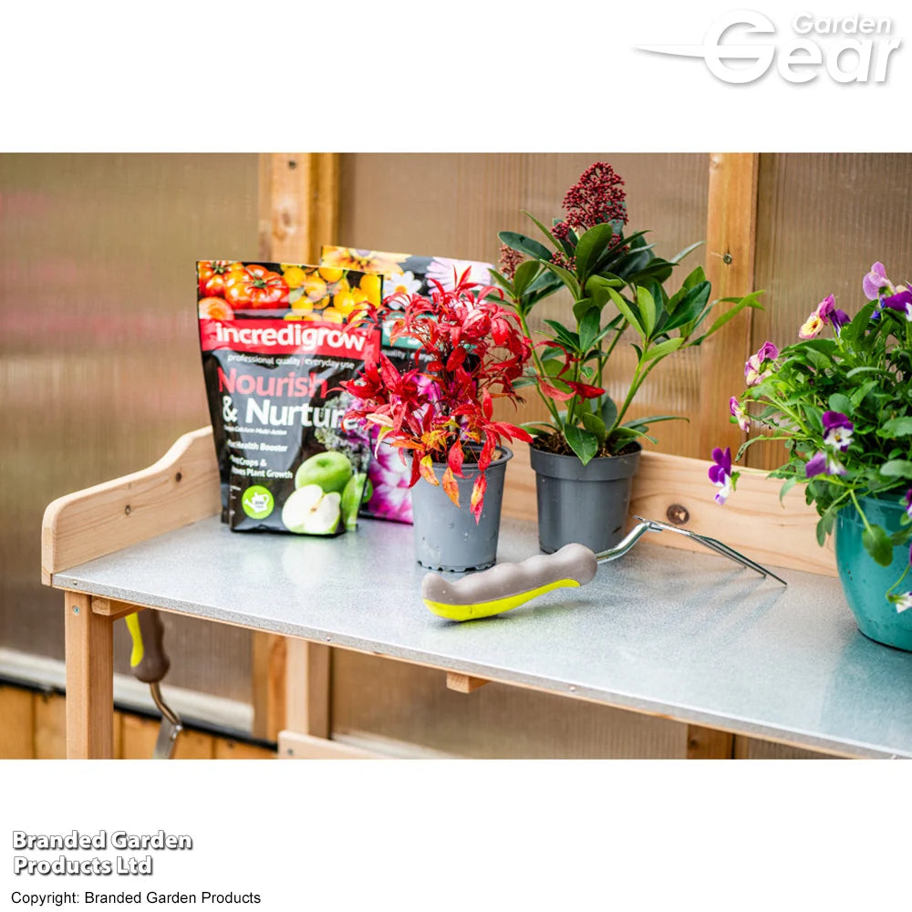 Garden_Gear Potting Bench With Galvanised Metal Work Top