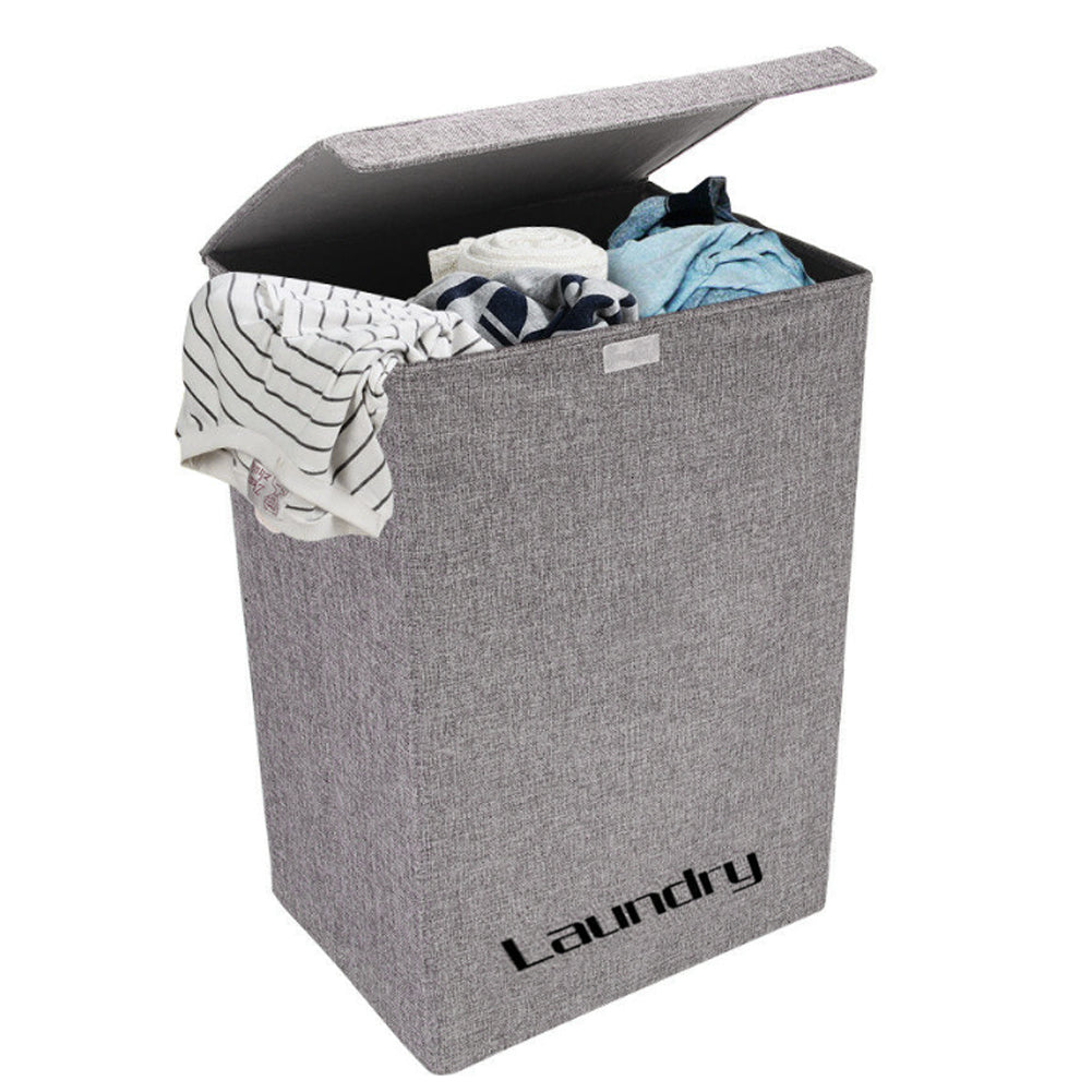 Large Laundry Baskets Washing Clothes Storage Folding Basket Hamper With Lid