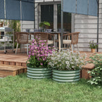 Set Of 2 Raised Garden Bed Metal | Green