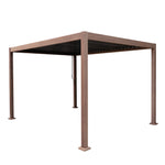 Wood Effect Aluminium Pergola | 4m x 3m | Brown
