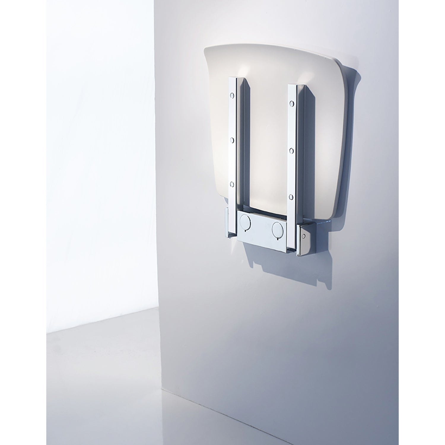 Folding Shower Chair Wall Mounted Bathroom Seat | White