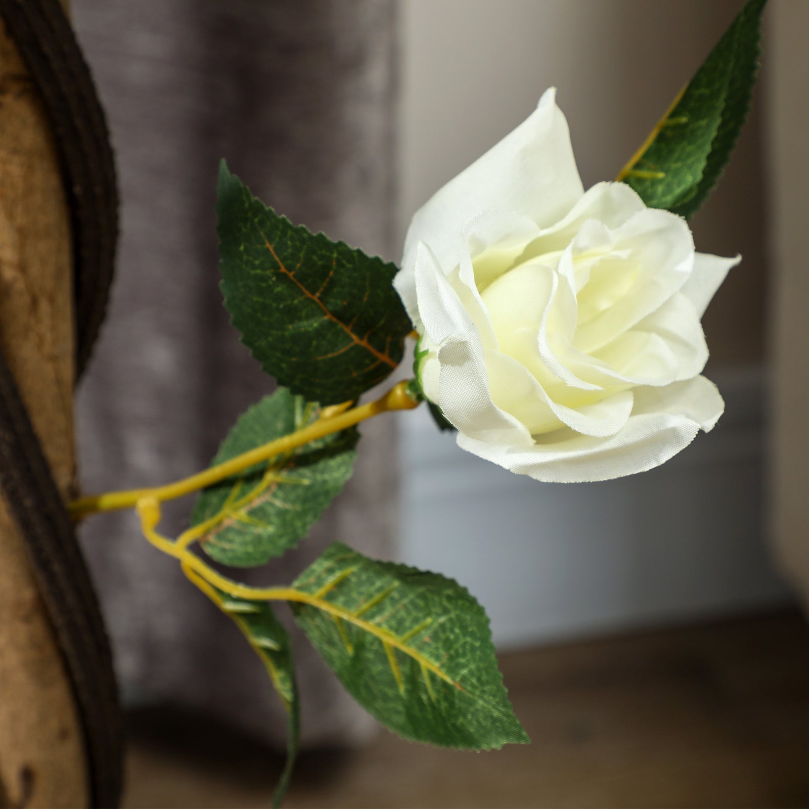 90cm Artificial Rose Tree Fake Decorative Plant | Set of 2 | White