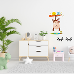 Monkey Led Childrens Lamp Charming Fun Night Light Ultra Low Consumption 0.6w Colourful Wall Decals Create A 3d Effect