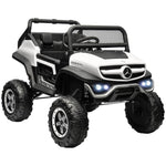 12v Licensed Mercedes-benz Unimog, Kids Electric Ride On Car | White