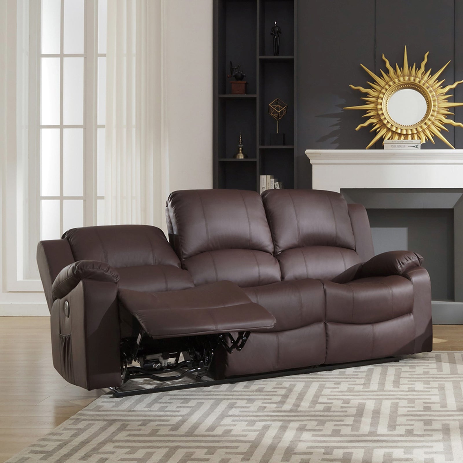 Glendale 3 Seat Electric Reclining Sofa | 3 | Brown