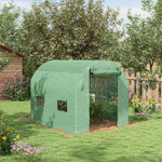 Walk-in Polytunnel Greenhouse 2.5x2m - Green