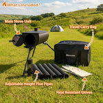 Orion Portable Tri-pod Tent Stove In Black | Black
