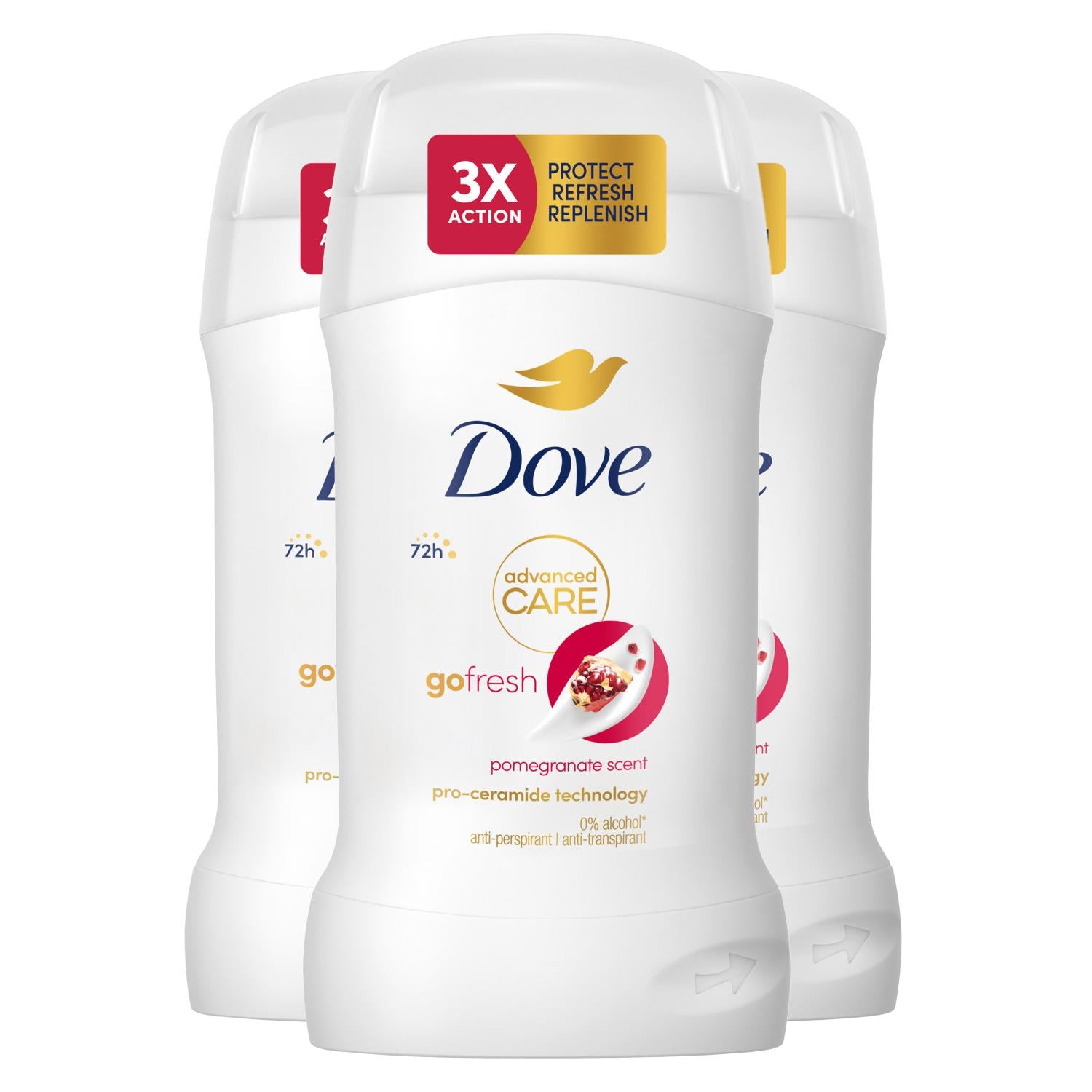 Women Go Fresh Anti-perspirant Deo Stick With 72h Protection 50ml, 3 Pk