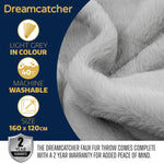 Heated Throw Faux Fur Electric Blanket 160 X 130cm Thermal Blanket & Timer 9 Heat Settings | Double | Light Grey