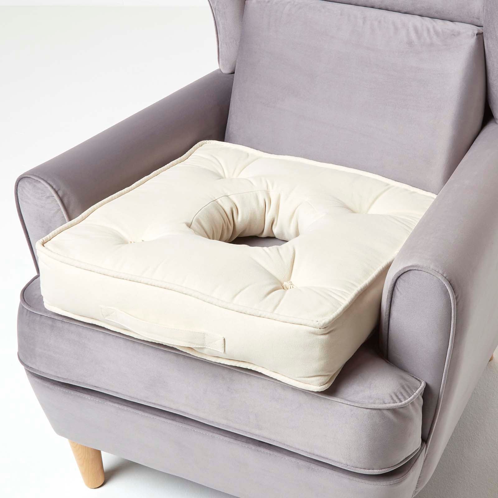 Pressure Relief Armchair Booster Cushion | 50cm x 50cm | Cream