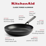 KitchenAid Cookware Forged Aluminium Frying Pan, Pfas-free Non-stick