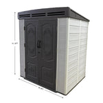 Indoor & Outdoor Living 6x4ft Plastic Shed With Window And Aluminium Structured Support