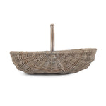 Wicker Shallow Antique Wash Lined Garden Trugs | Small