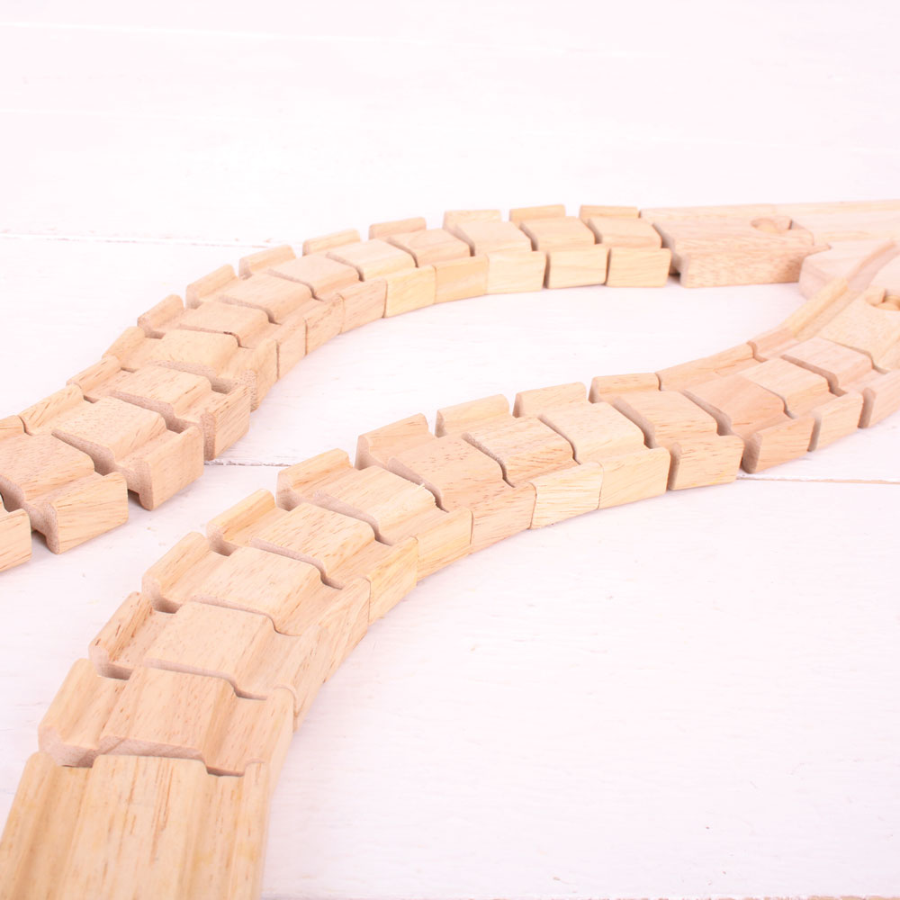 2 Crazy Track Pieces for Wooden Train Sets