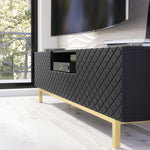 Diamond Luxe Tv Unit 180cm - Deco | Black