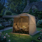 Pop Up Gazebo Waterproof With Awning 2 X 2 M | Khaki