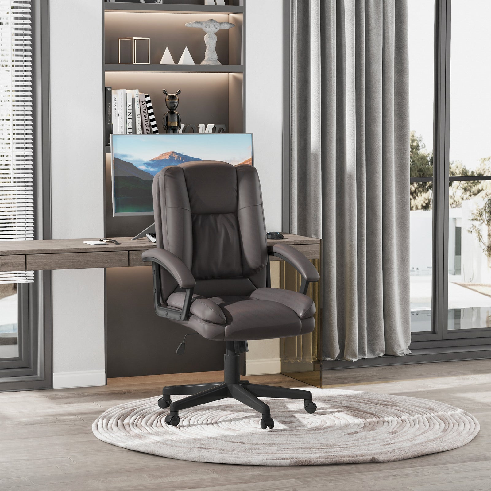 Modern Executive Office Chair Adjustable | Brown
