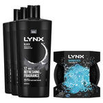 Black Shower Gel 700ml Frozen Pear Cedarwood & Manwasher 2-sided Tool | Set of 3