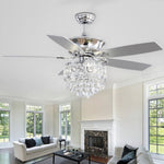 52 Inch Modern Ceiling Fan With 5 Blades With 3-color Dimming Remote Control