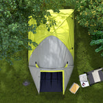 2-3 Man Camping Tent With Living Area, 2000mm Waterproof | Yellow