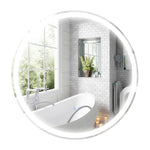 60x60/70x70cm Dimmable Bathroom Mirror With 3 Colours Led | Large | Silver
