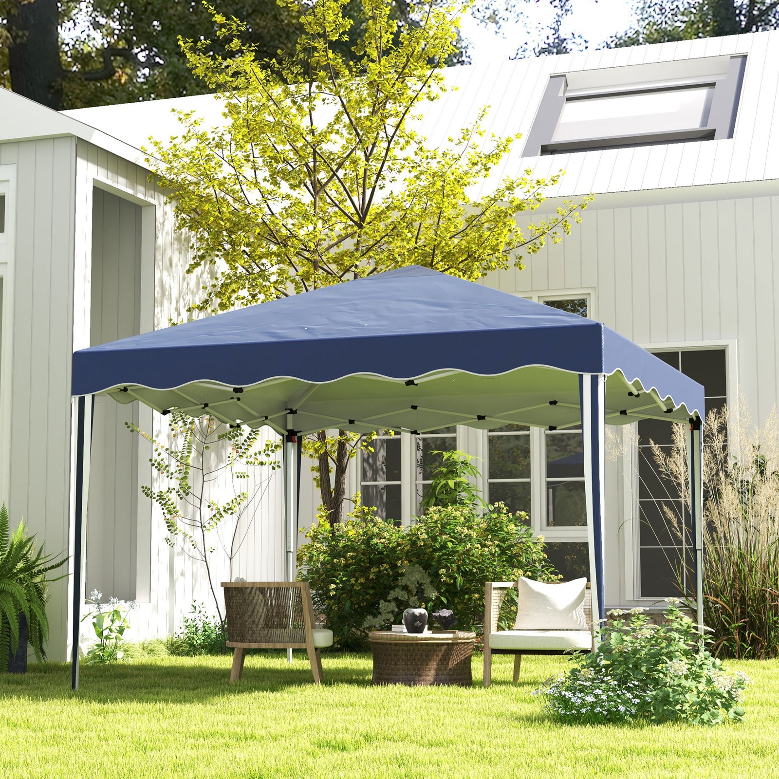 3x3(m) Pop Up Gazebo Marquee Tent For Garden W/ Carry Bag | Blue