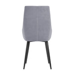 Set Of 2 Velvet Metal Legs Button Upholstered Dining Chair