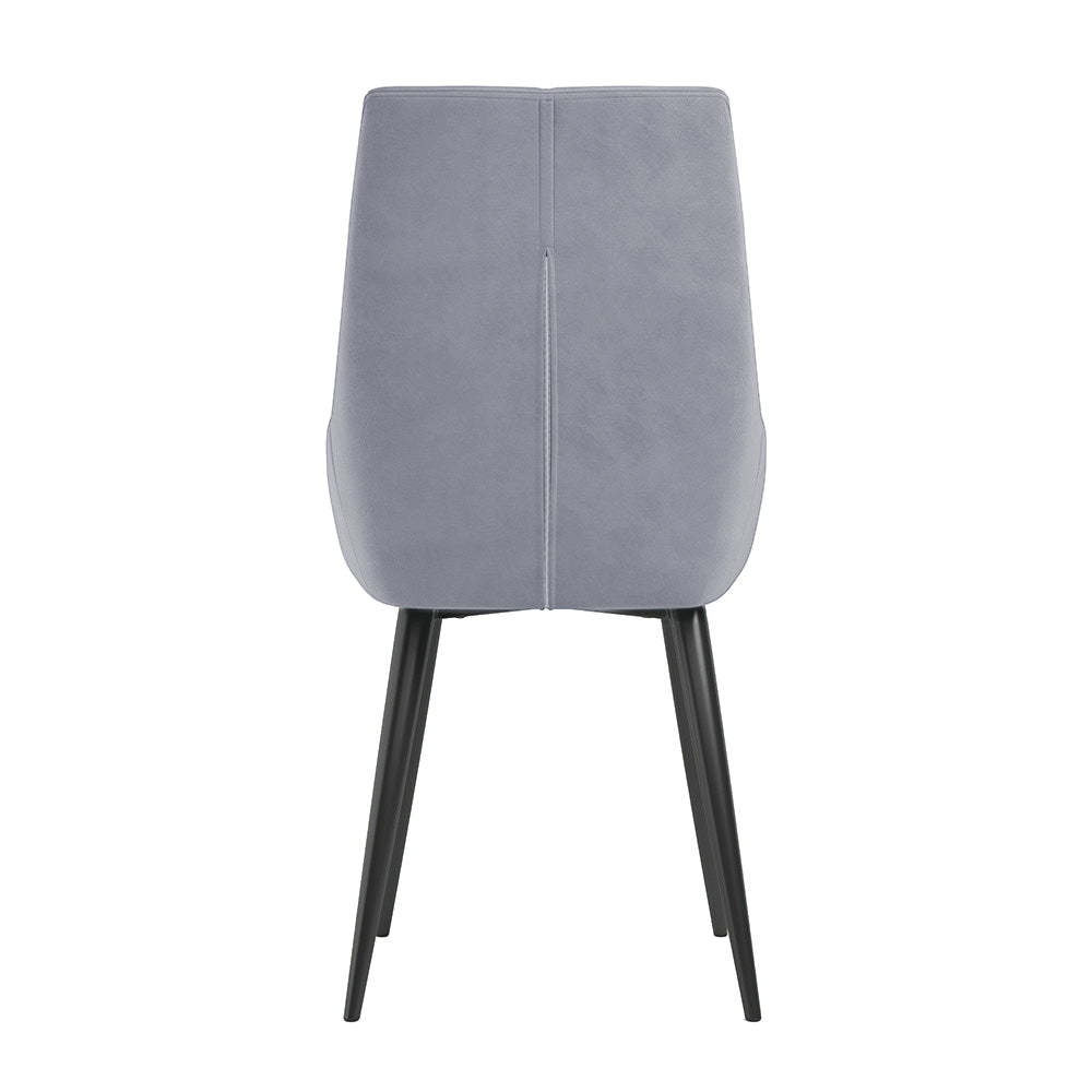 Set Of 2 Velvet Metal Legs Button Upholstered Dining Chair
