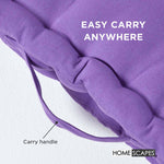 Cotton Plain Floor Cushion | 40cm x 40cm | Purple
