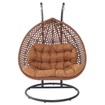 Henley Double Swing Egg Pod Chair | Brown