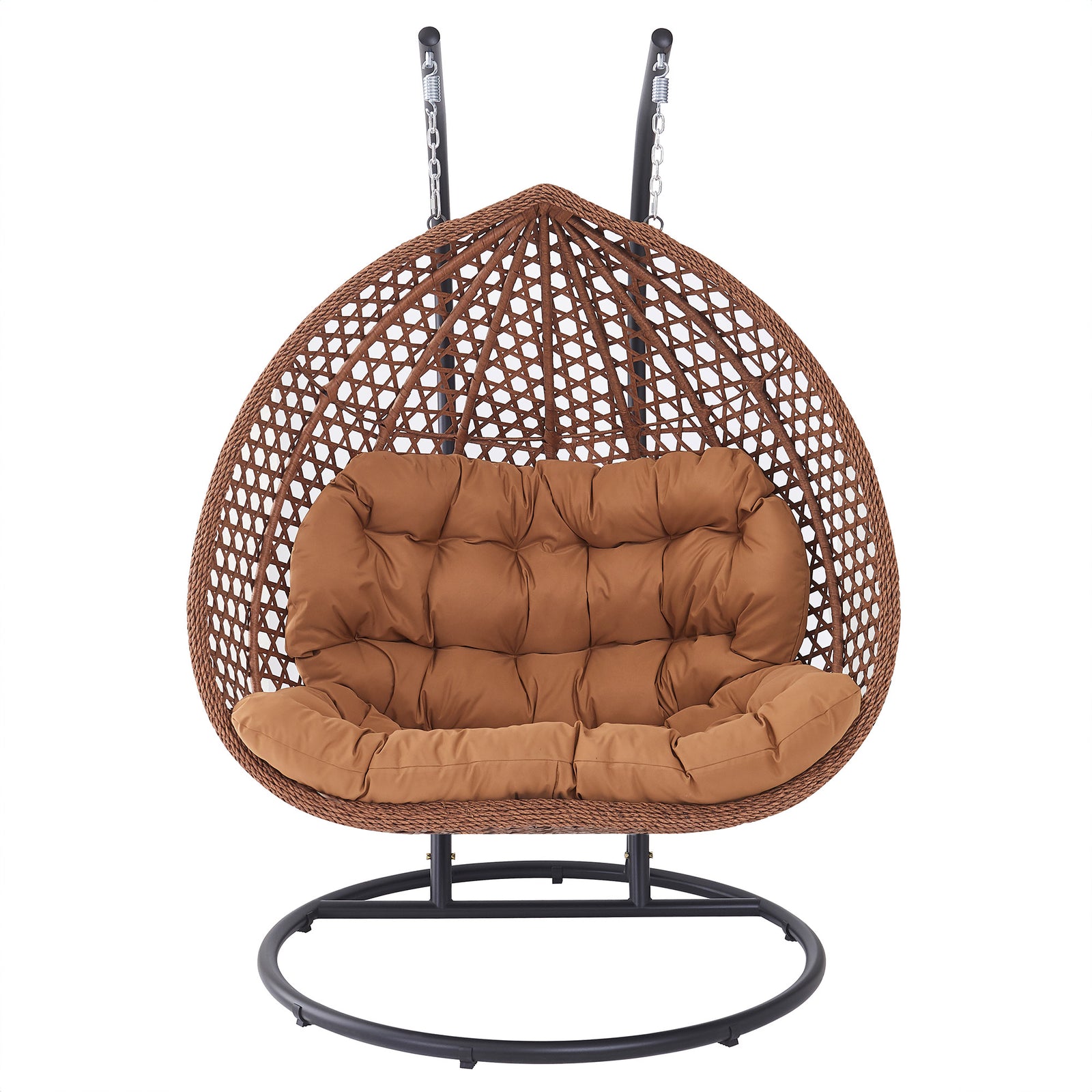Henley Double Swing Egg Pod Chair | Brown