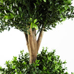 120cm Pair Of Triple Ball Artificial Tree Uv Resistant Outdoor Topiary