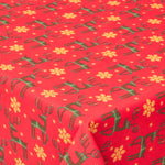Red Reindeer 100% Cotton Christmas Tablecloth | 178 x 305cm | Red